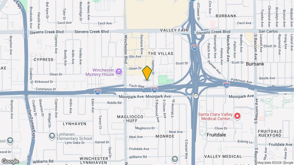 356 Santana Row, Unit 319 Map and Location Details