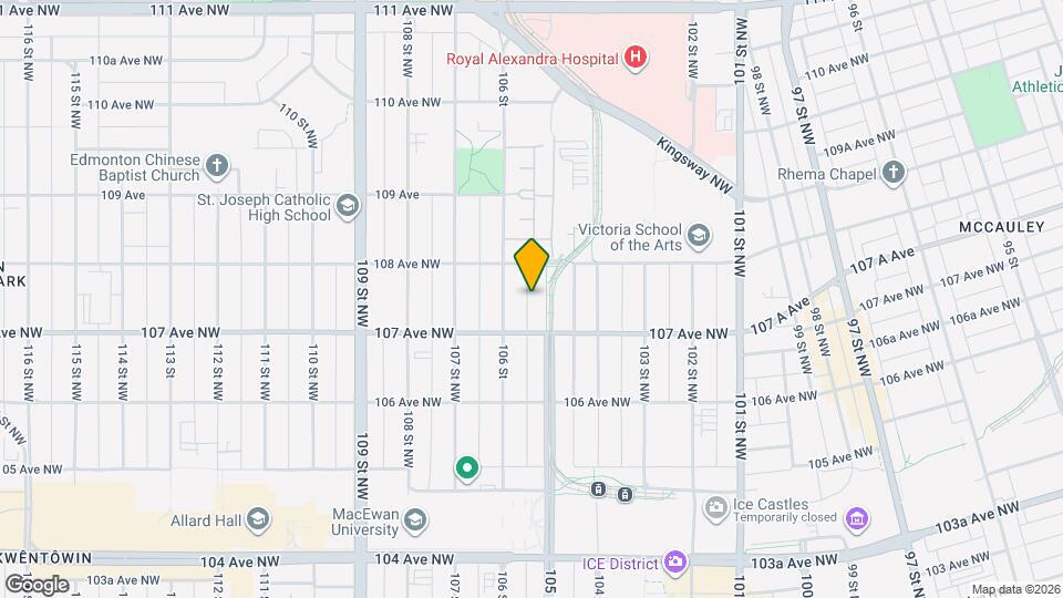 10724-10105 105 St NW Map and Location Details