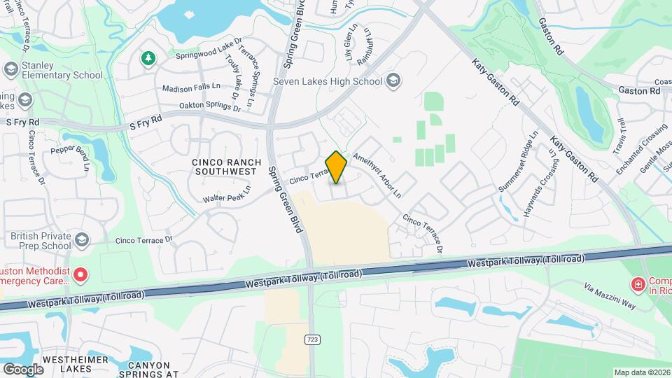 9614 W Amber Bluff Ln Map and Location Details