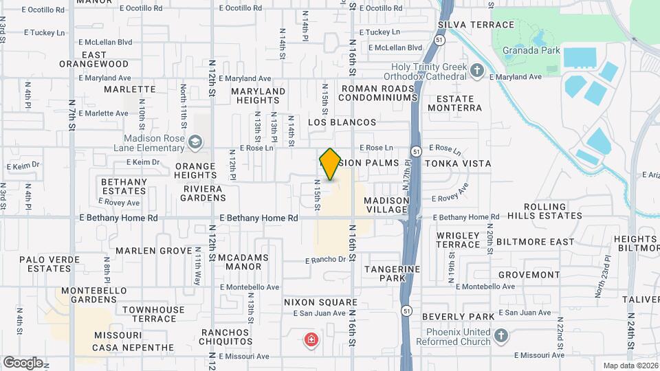 1516 E Rovey Ave Mapa y Detalles de la Ubicación
