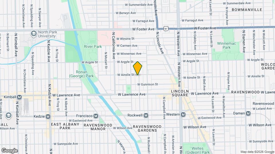 4873 N Talman Ave Map and Location Details