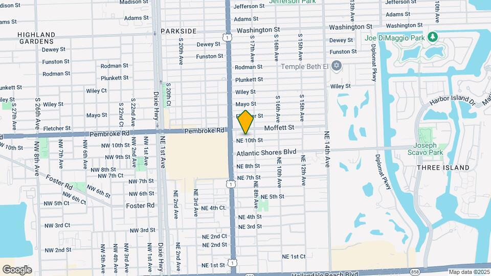707 NE 10th St Map and Location Details