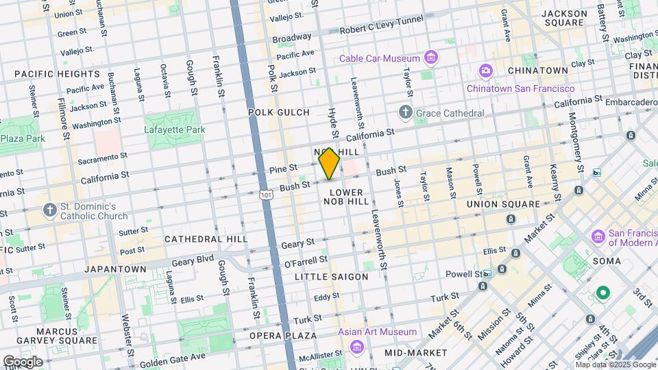 1253 Bush St Map and Location Details