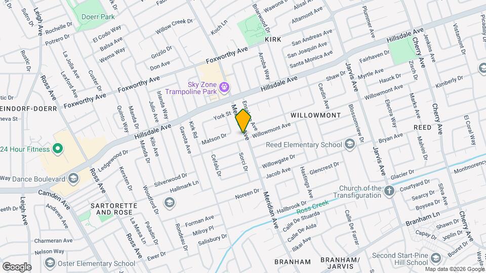 3495 Meridian Ave Map and Location Details