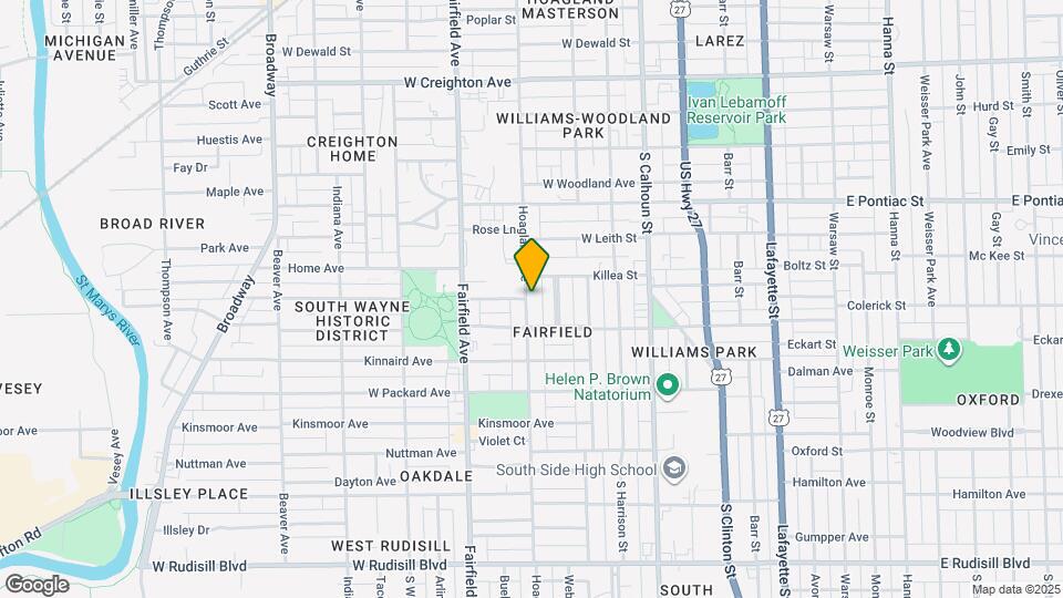 2927 Hoagland Ave Map and Location Details