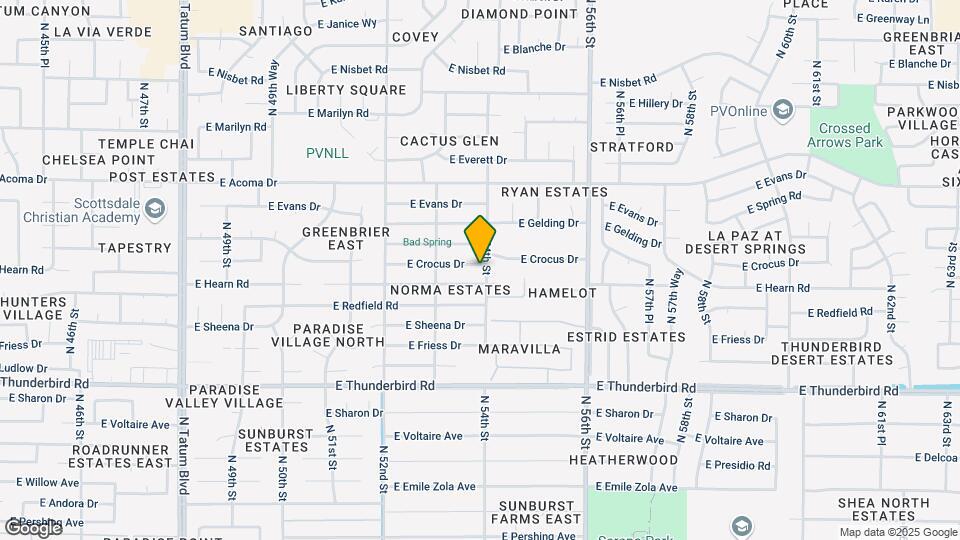 5345 E Crocus Dr Map and Location Details