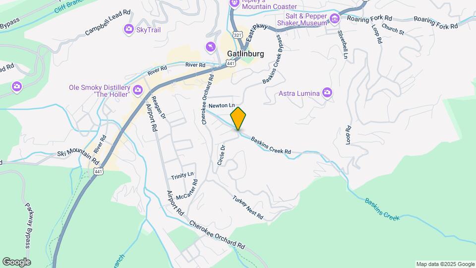 Gatlinburg Village Townhouses Map and Location Details