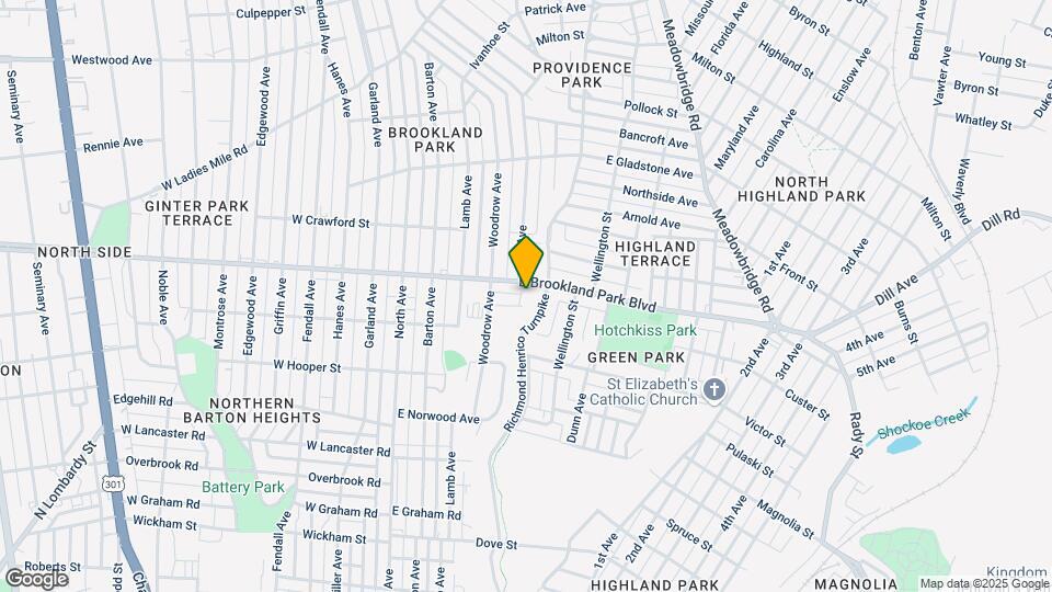 401 E Brookland Park Blvd Mapa y Detalles de la Ubicación
