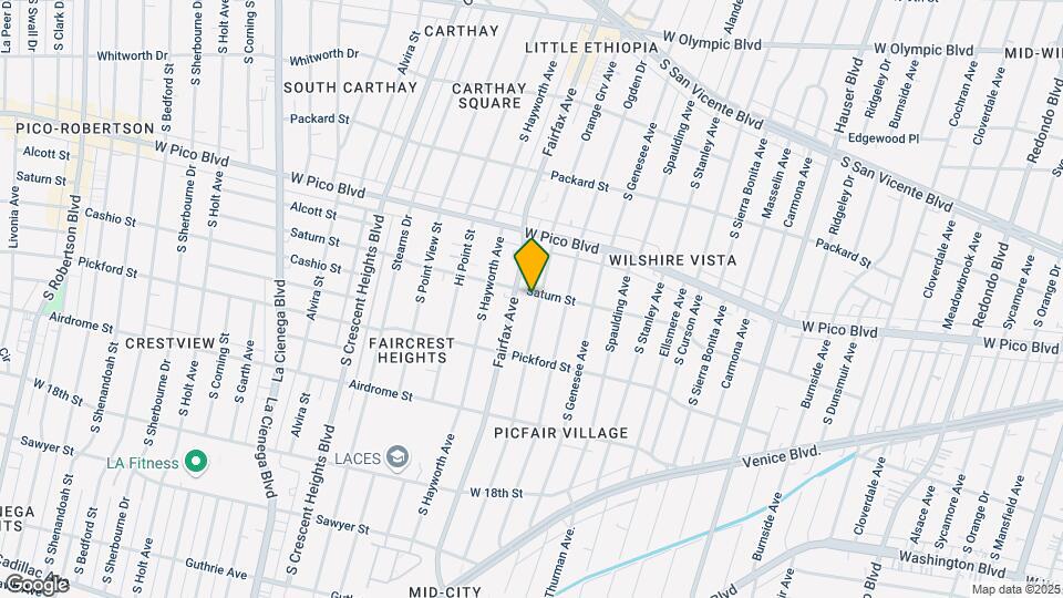 1509 S Orange Grove Ave Map and Location Details