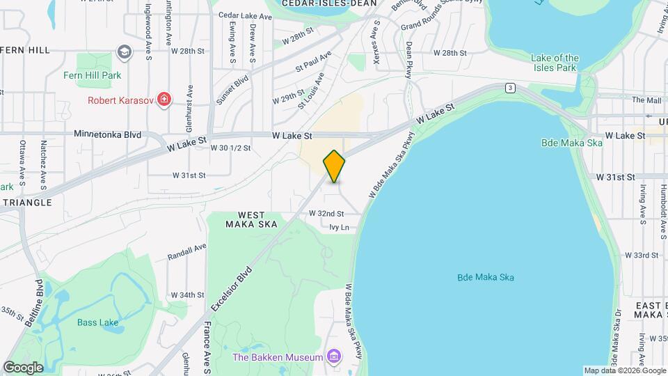 3142 W Bde Maka Ska Blvd Map and Location Details