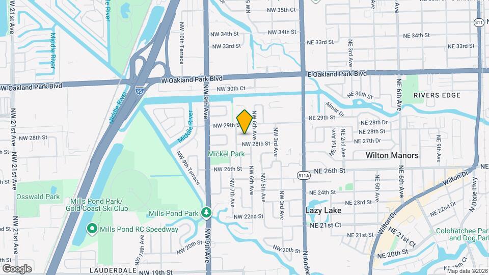 624 NW 28th Ct Map and Location Details