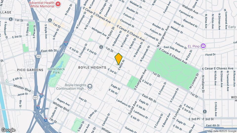 2631 E 2nd St, Unit 2631 E. 2nd St. L.A. CA Map and Location Details