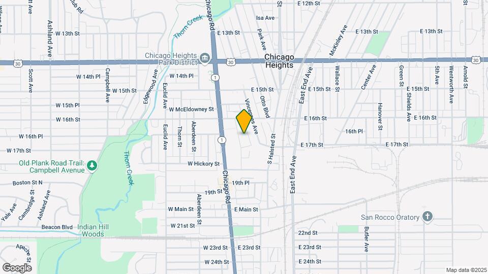1635 Oak St Map and Location Details