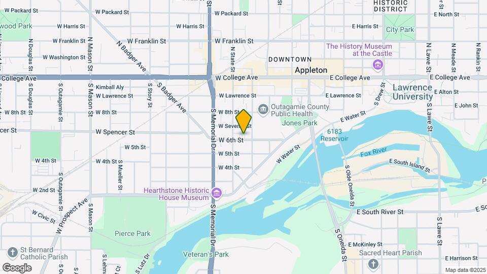 516 W 6th St, Unit C Map and Location Details