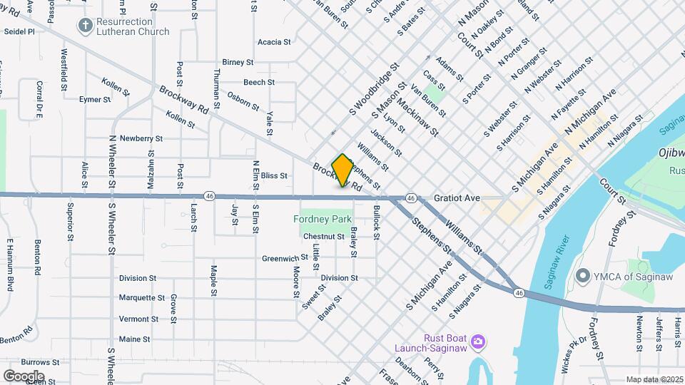 1116 Gratiot Ave, Unit Front unit Map and Location Details