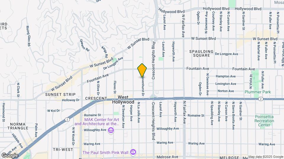 1241 1/2 Havenhurst Dr-Unit -1241 Map and Location Details