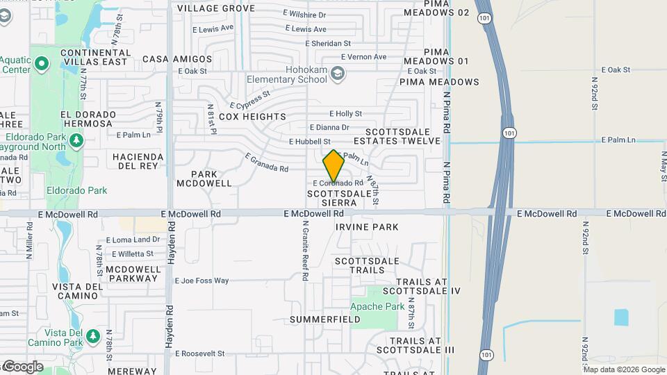 8439 E Coronado Rd Map and Location Details