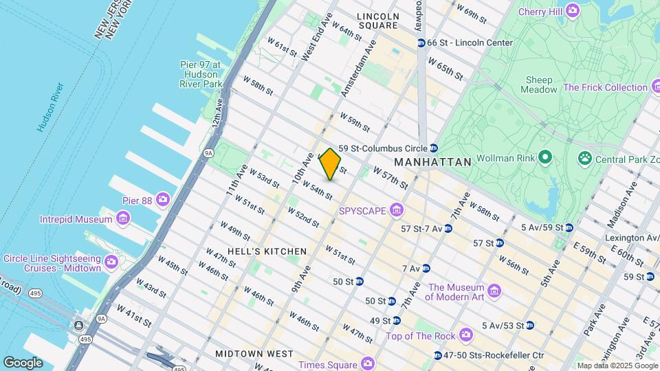 424 W 55th St Map and Location Details