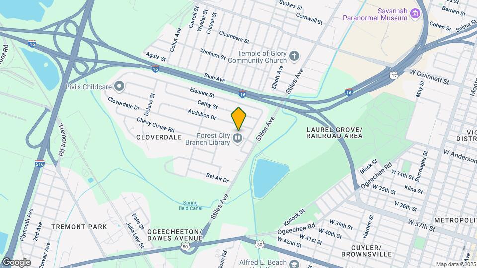 1406 Cloverdale Dr Map and Location Details