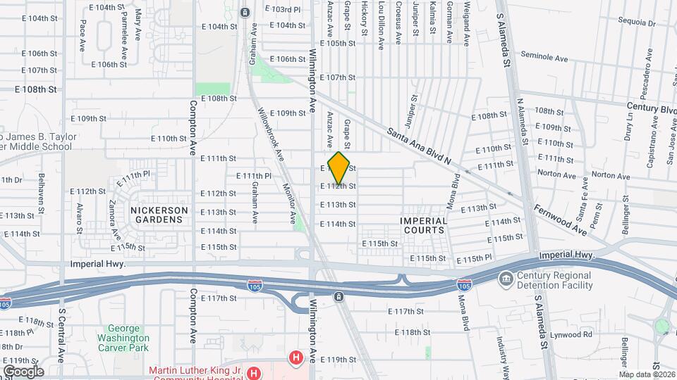 1946 1/2 E 112th St Mapa y Detalles de la Ubicación