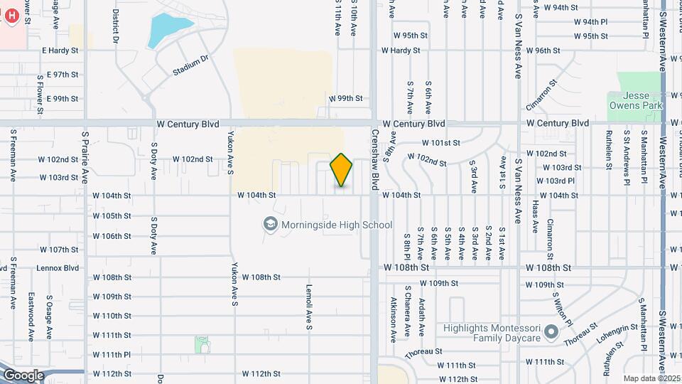 10242 Woodworth Ave Map and Location Details