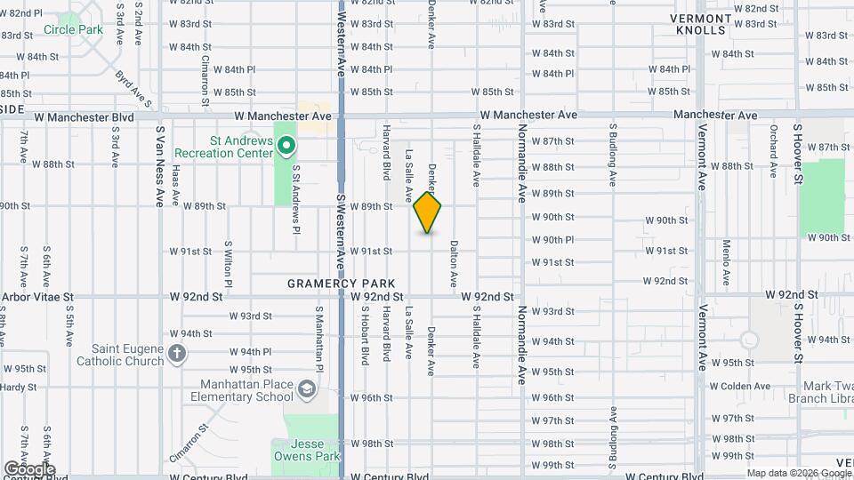 8947 S Denker Ave Mapa y Detalles de la Ubicación