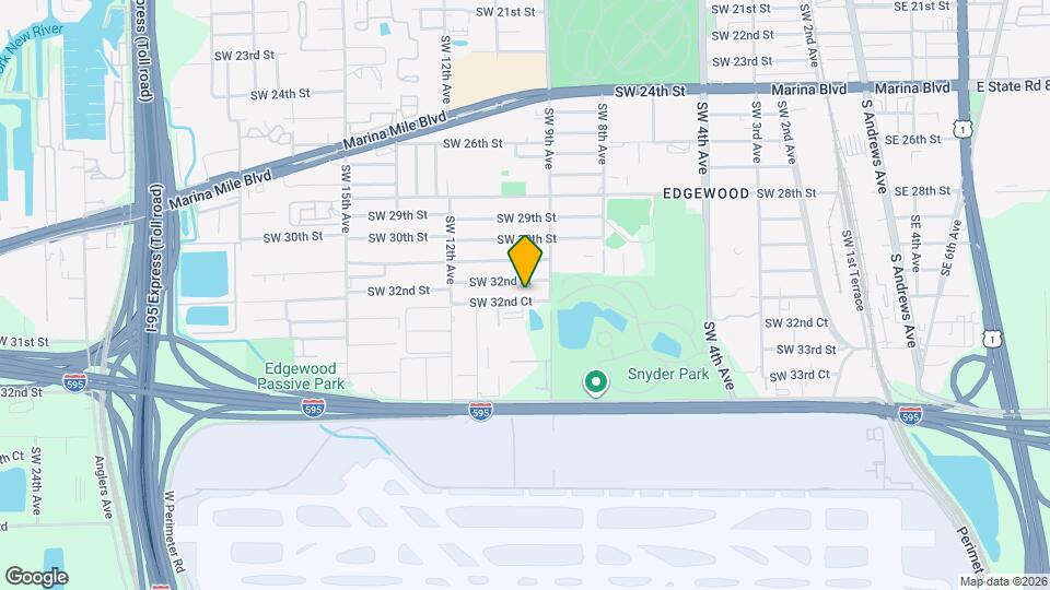 1021 SW 32nd Ct Map and Location Details