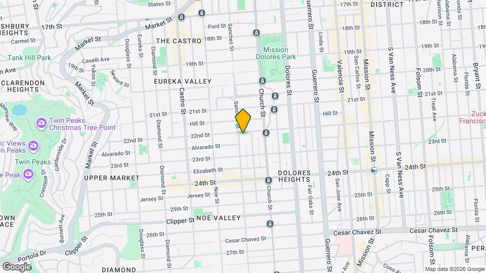 917 Sanchez St Map and Location Details