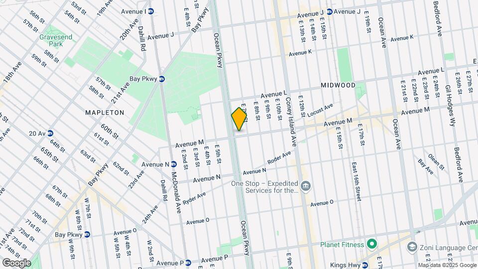 1295 Ocean Pkwy Map and Location Details
