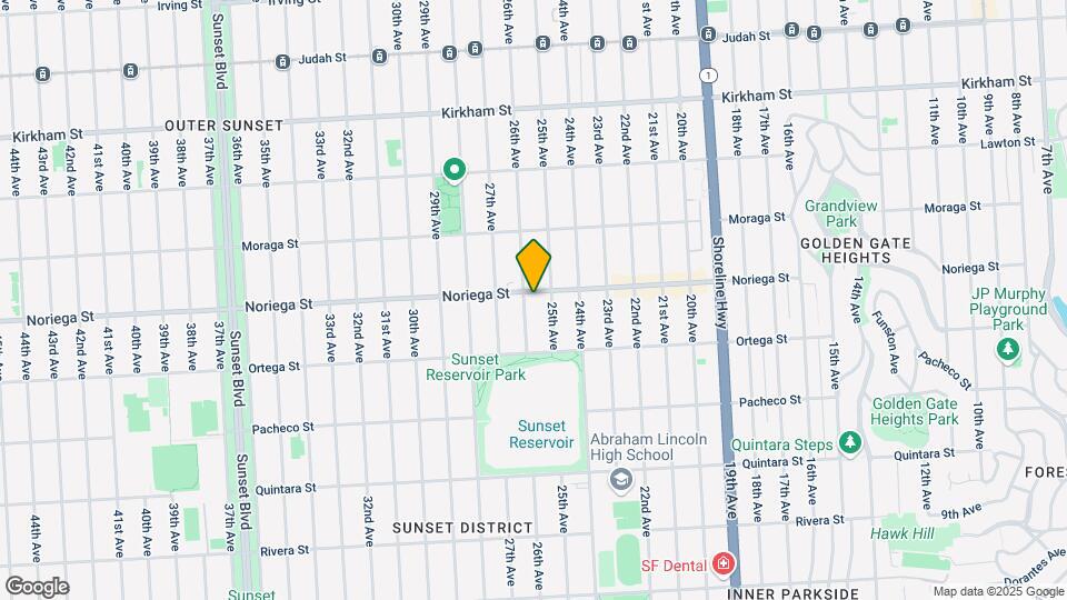 1835 Noriega St Map and Location Details