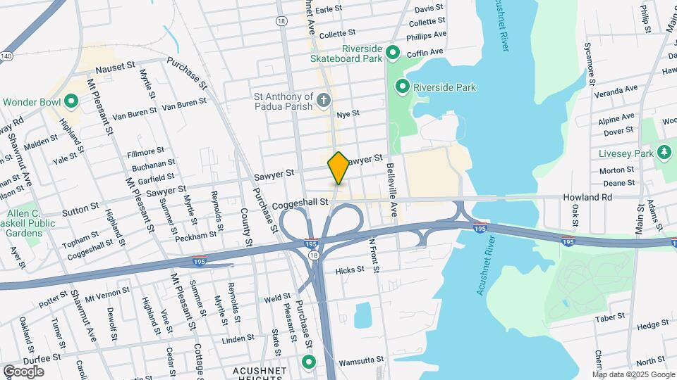 1128-1132 Acushnet Ave Map and Location Details