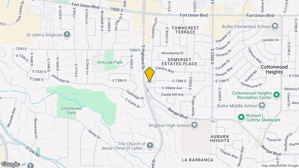 7397 S Highland Dr Map and Location Details