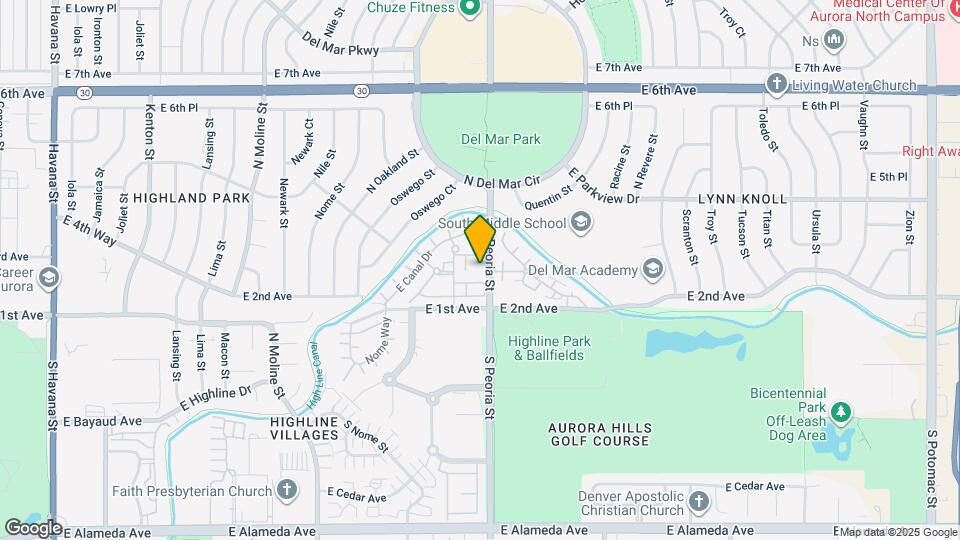12098 E 3rd Ave Map and Location Details