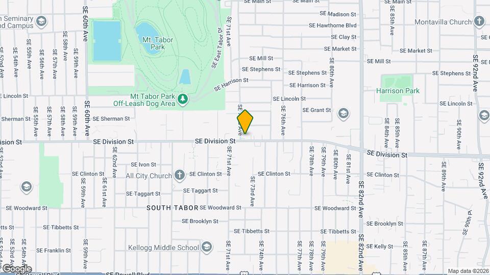 7215 SE Division St Map and Location Details