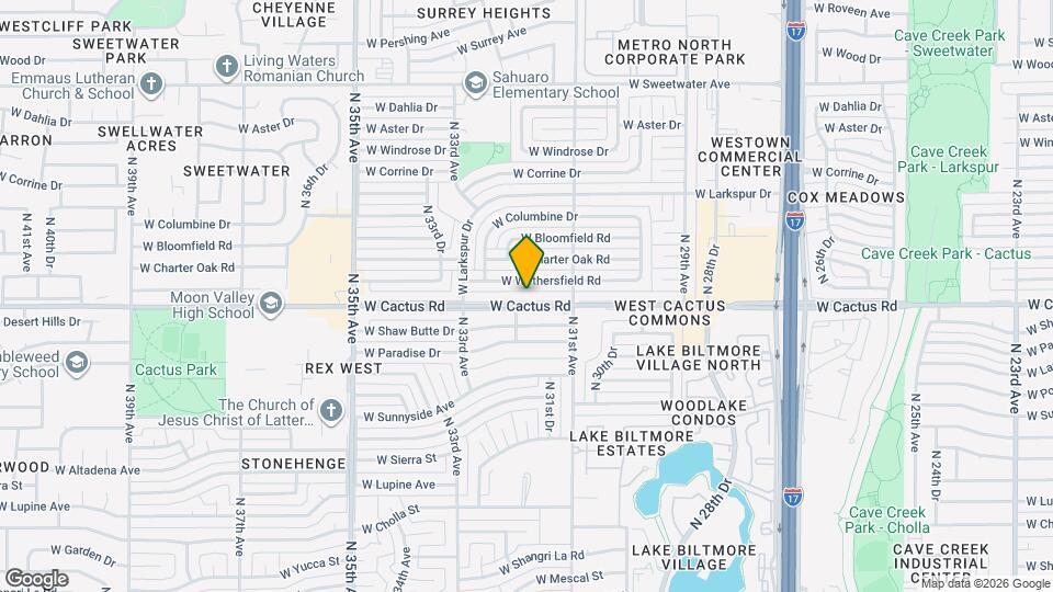 3142 W Cactus Rd Map and Location Details