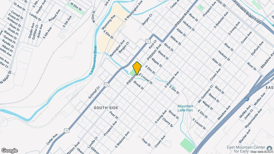 1213 Pittston Ave Map and Location Details