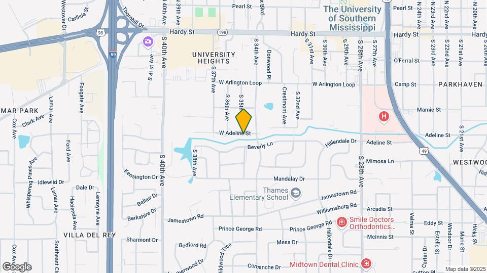 3406 W Adeline St Map and Location Details