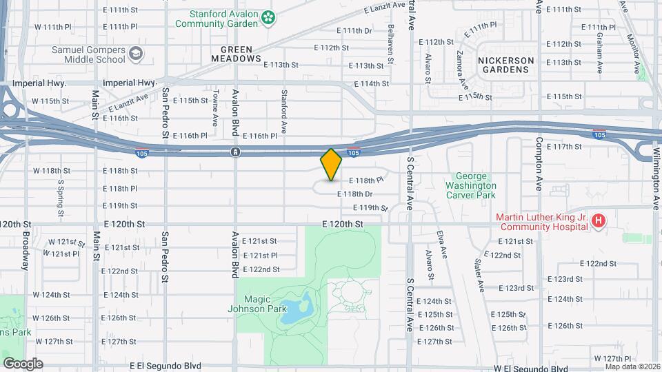 844 E 118th Pl Map and Location Details