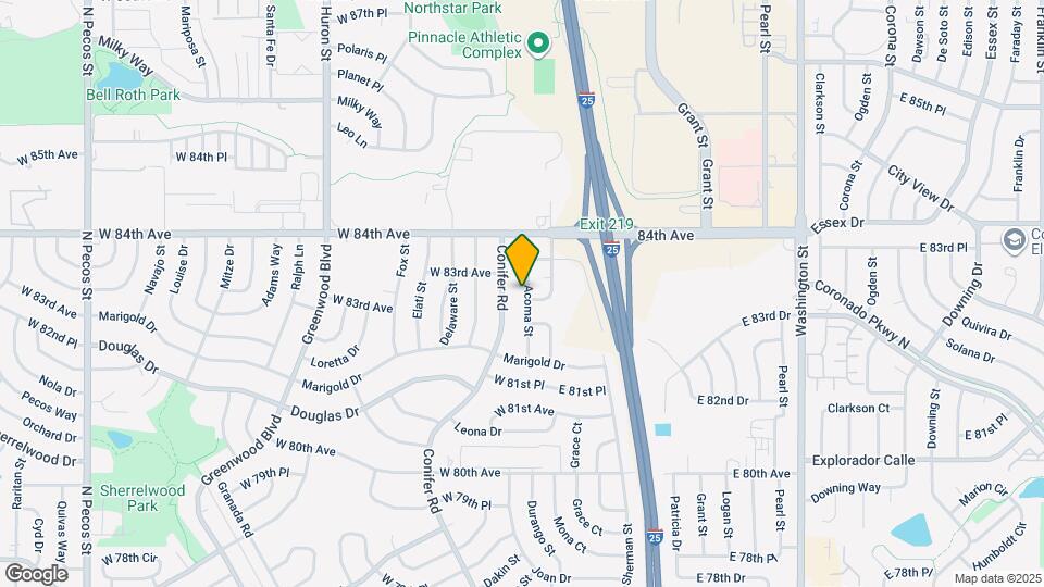 8305 Acoma St Map and Location Details