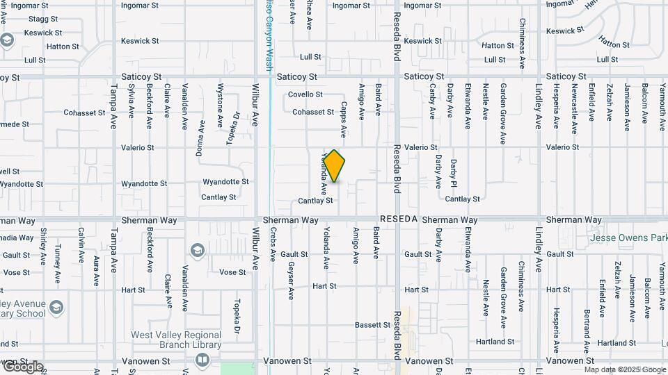 7253 Capps Ave Map and Location Details