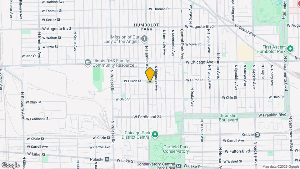 647 N Hamlin Ave Map and Location Details