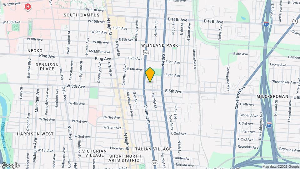 1205 Hamlet St Map and Location Details