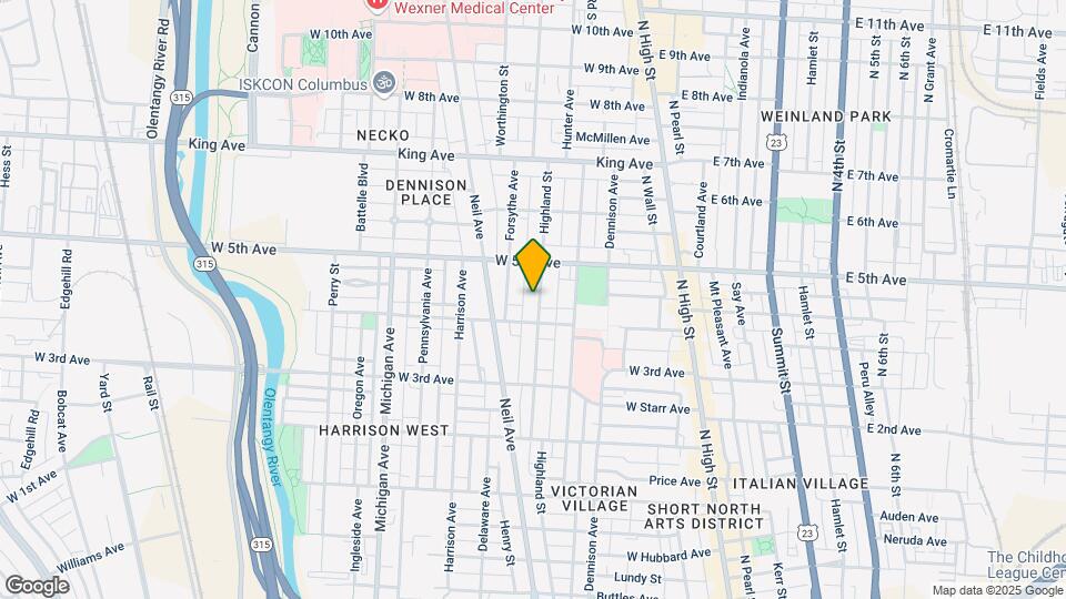 1199 Highland St Map and Location Details