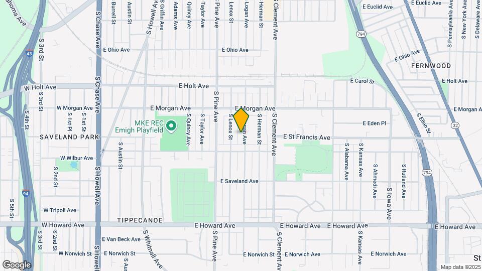 3579 S Logan Ave Map and Location Details