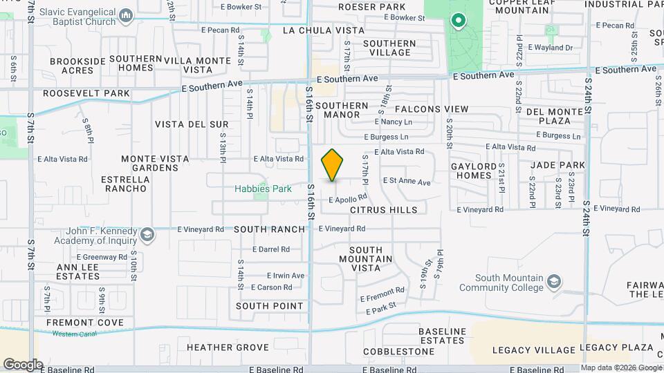 6436 S 16th Way Map and Location Details