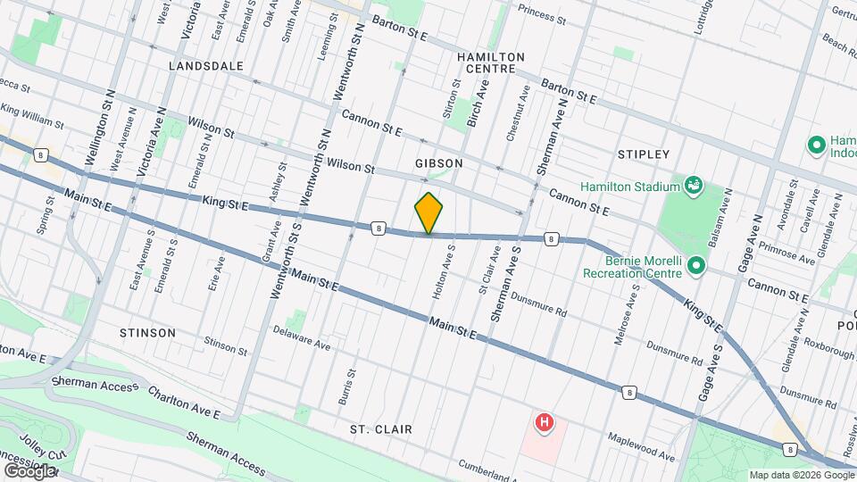 810 King St E, Unit 213 Map and Location Details