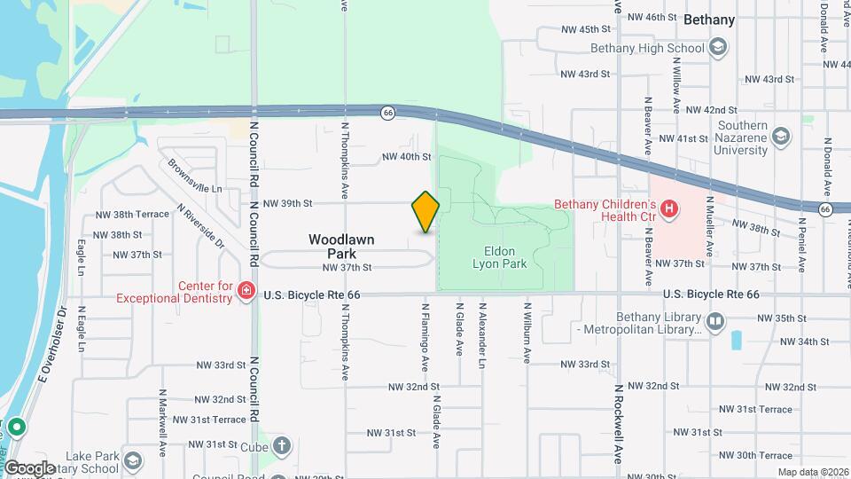 7307 NW 38th St Map and Location Details