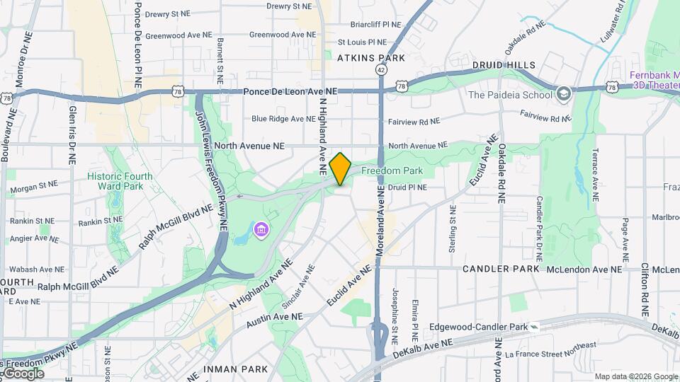 1202 Cleburne Ave NE Map and Location Details