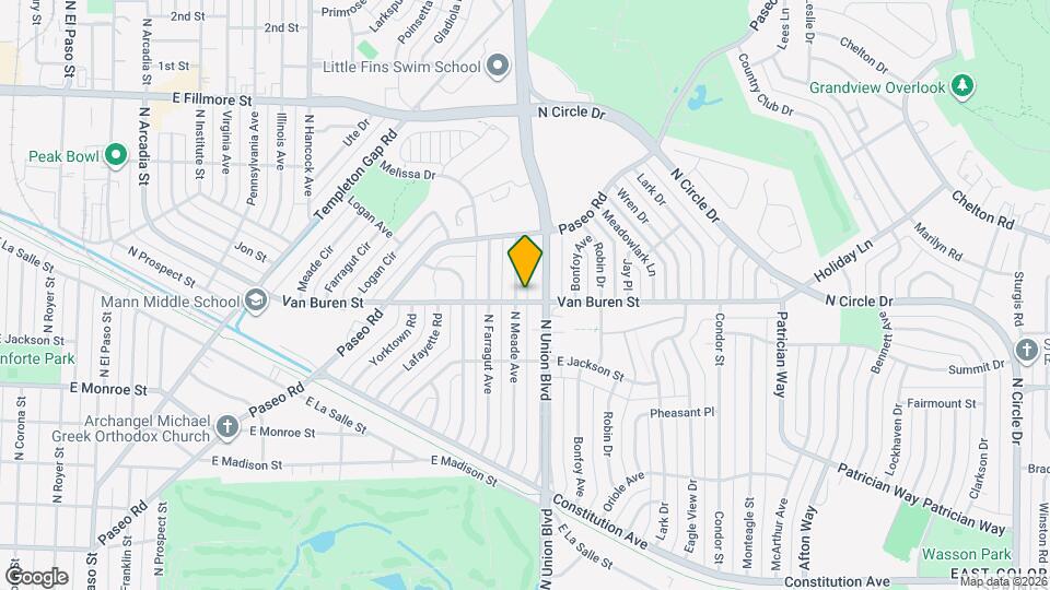 2505 N Meade Ave Map and Location Details