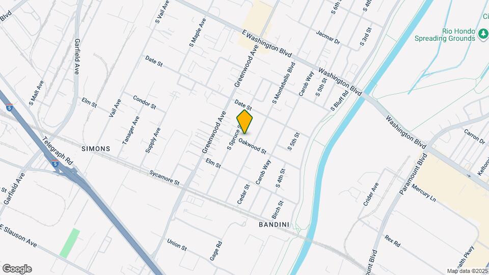 820 Oakwood St Map and Location Details